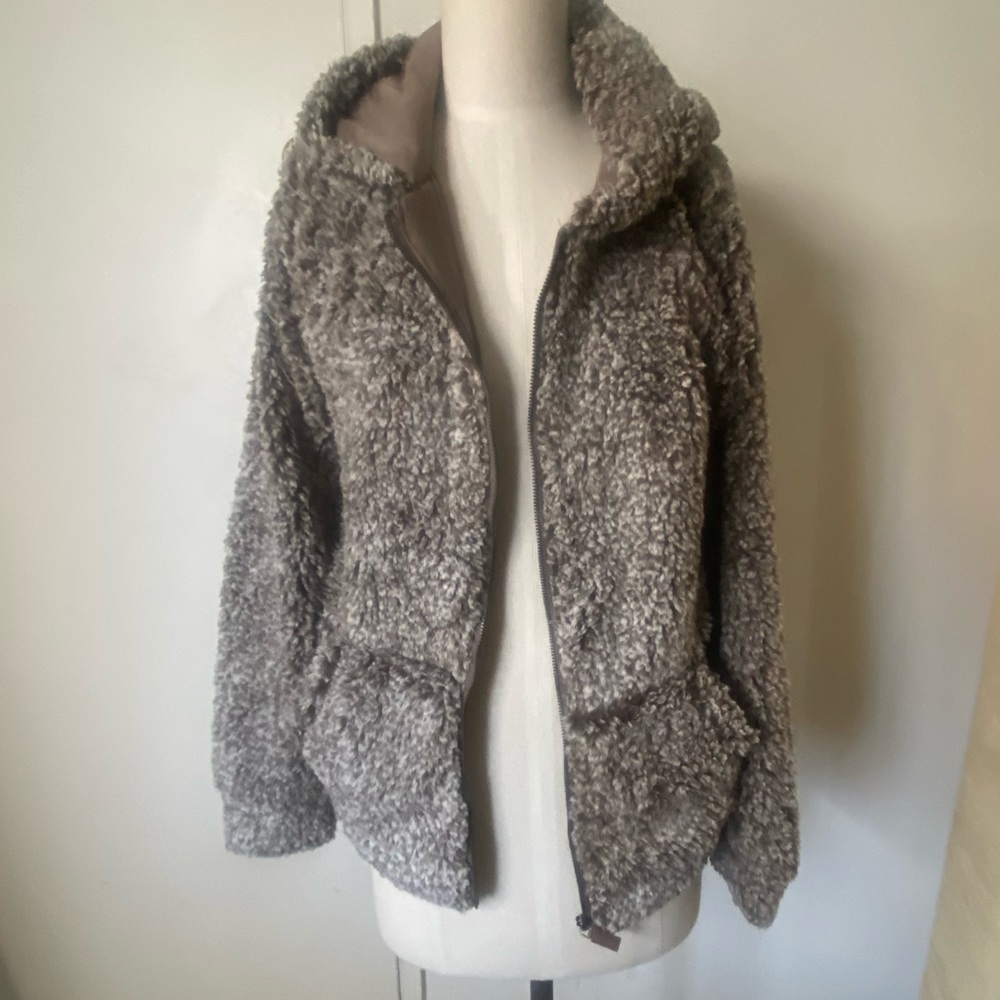 Faux Fur Fluffy Zip Up Hoodie - Picture 2 of 11